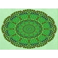 thumbnail image 1 of Ahgly Company Indoor Rectangle Patterned Jade Green Area Rugs, 8' x 10', 1 of 6