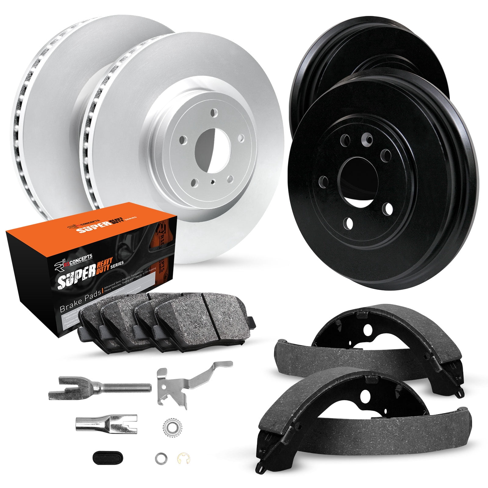 R1 Concepts Front Rear Brake Rotor Kit |Brake Rotors| Brake Disc WJPN2-46027