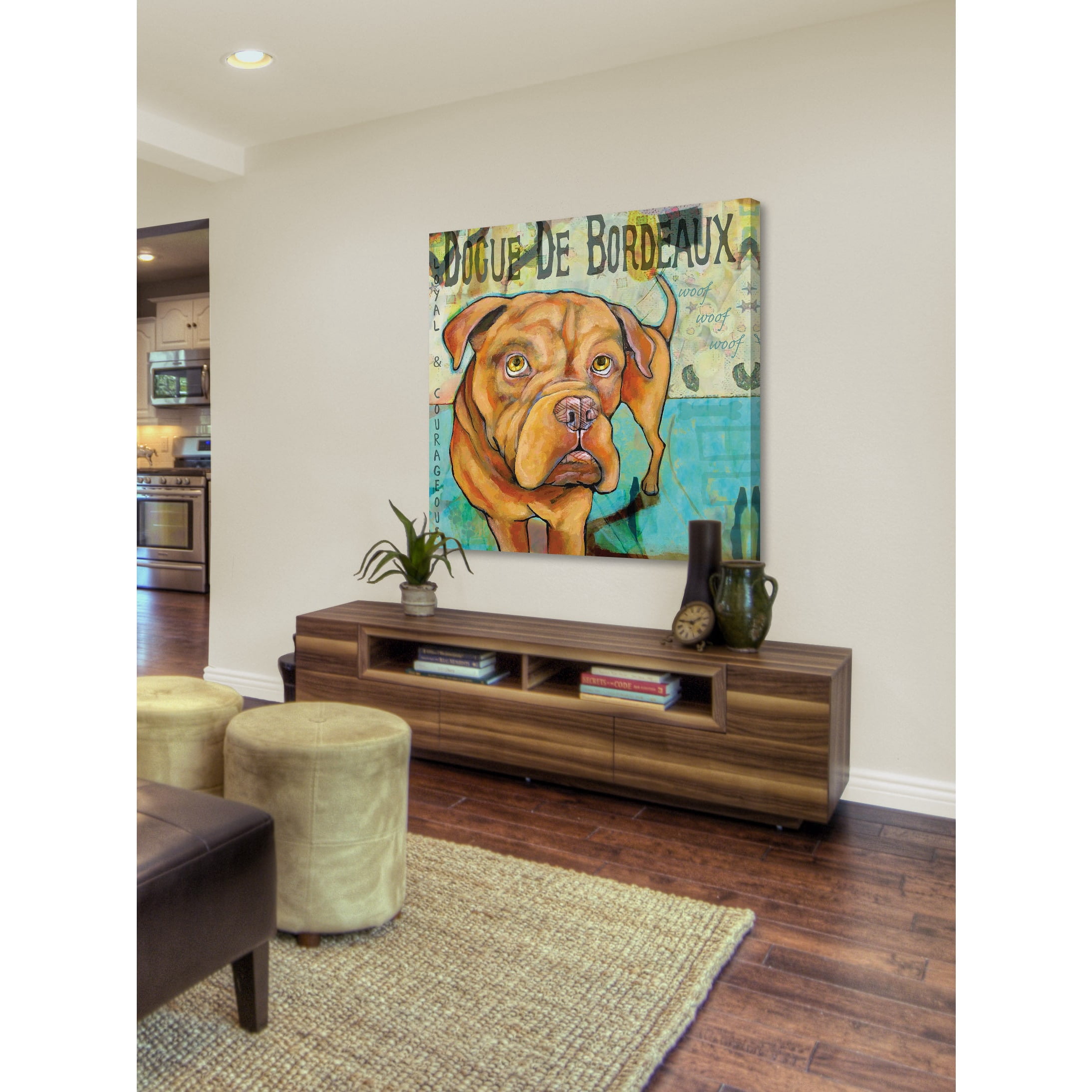 Marmont Hill "Dogue De Bordeaux II" by Stephanie Gerace Painting Print on Wrapped Canvas