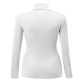 thumbnail image 2 of Women‘s Long Sleeve Rib Turtleneck Top Pullover Sweater L RED, 2 of 6