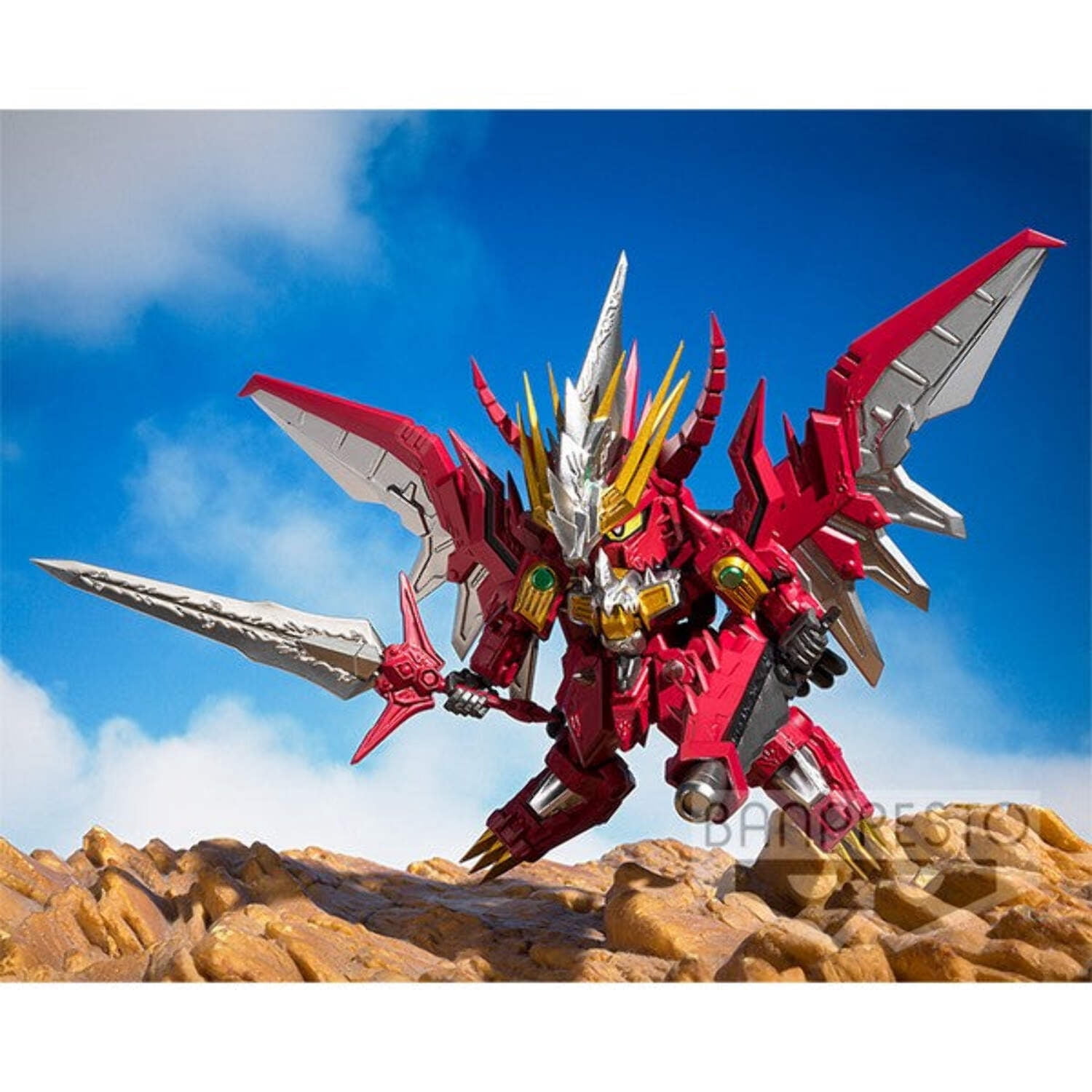 SD Gundam Gundlander Glitter Maisou Red Lander Mini-Figure