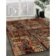 thumbnail image 2 of Ahgly Company Indoor Rectangle Abstract Dark Gold Brown Patchwork Area Rugs, 6' x 9', 2 of 6