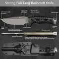 thumbnail image 2 of 3.8'' Fixed Blade Knife with Fire Starter, Premium DC53 Steel Full Tang Tactical Knives for Men,  Kydex Sheath  (Gray), 2 of 12