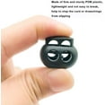 thumbnail image 3 of 10 Pack Double Hole Plastic Cord Locks, End Spring Oval Fastener Toggle Stopper Sliders for Drawstring Backpack Rucksack Craft Supplies, Black, 3 of 5