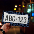 thumbnail image 4 of 1 Pcs Leopard Pattern License Plate Frame, License Plate Cover for Car Decorative Parts, Aluminum License Plate Bracket Holder Rust-Proof Weather-Proof for US Standard Car, 4 of 9