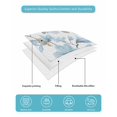 thumbnail image 5 of Quilts Full Size Bedding Set, Blue Flowers Lightweight Quilted Comforter, Spring Watercolor Botanical Floral Leaf Plant Soft Reversible Bedspread Coverlet with Pillow Covers for All Season, 78" x 90", 5 of 7