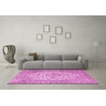 thumbnail image 3 of Ahgly Company Indoor Square Medallion Pink Traditional Area Rugs, 4' Square, 3 of 4