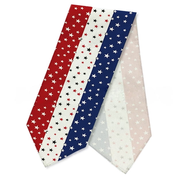 4th Of July Table Runner Flag For Independence Day Memorial Day Home Kitchen Decor 72.04 in x 12.99 in Polyester