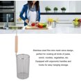 thumbnail image 4 of Mesh Pasta Basket With Wooden Handle Stainless Steel Mesh Spider Strainer Mesh Pasta Basket Stainless Steel Fine Mesh Pasta Basket For Pasta Noodles D, 4 of 5