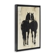 thumbnail image 2 of Stupell Industries Farmhouse Twin Horses Facing Away Black Floating Frame Canvas Art, 17 x 25, by Petals Prints Design, 2 of 8