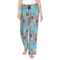 thumbnail image 1 of Fotbe Cute Donut Pantalones de Pijama para Mujer, Pantalones de Dormir, Pantalones Pj con Cordón y Bolsillos-Small, 1 of 6