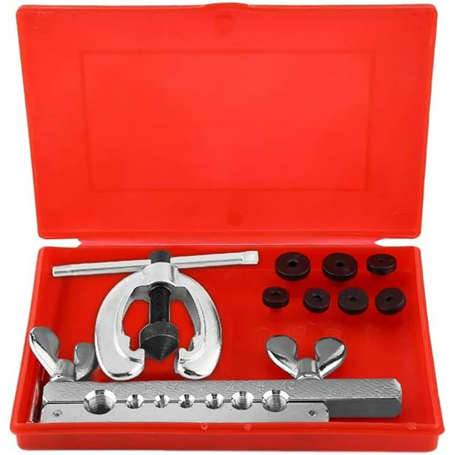 Kit de abocardado de tubos para tubos de cobre, latón y aluminio de pared delgada con 7 tamaños de cortador diferentes para abocardar tubos, herramienta de abocardado de tubos de freno TUNC Sencillez