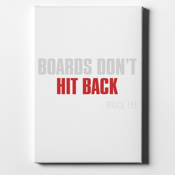 Boards Don't Hit Back - 11" x 14" - Decorative Canvas Wall Art - White Edge - 5/8" Gallery Wrapped