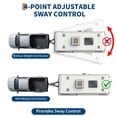 thumbnail image 3 of 1,000 lbs Weight Distribution Hitch Kit – Sway Control – 2" Sturdy Steel Shank & 2-5/16" Alloy Steel Ball – Anti-Sway Load Leveling System – Durable Trailer Hitch for RV, Camper, Boat – 1, 3 of 8