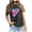 Dark Gray, variant on Women's T-Shirts 90's Stylish Casual Ladies Short Sleeved Party Print Top T Shirt White M