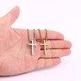 thumbnail image 6 of Layered Cross Necklace for Men 14K Gold Silver Stainless Steel Cuban Link Cross Chain Necklace for Men Religious Jewelry Gifts, 6 of 6