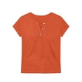 thumbnail image 6 of Babysbule Women's V Neck Button Placket Short Sleeve Henley T Shirt, Casual Loose Fit Top for Daily All Season Wear, 6 of 6