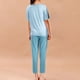 thumbnail image 1 of Odeerbi 2-16 Años Niños Niñas Pijamas de Verano de Algodón de Manga Corta Tops Pantalones Conjunto de Dos Piezas de Pijama Con Estampado Suave, 1 of 5