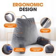 thumbnail image 5 of Cheer Collection Kids Size Reading and Gaming Pillow with Armrest - Plush Fiber Filled Backrest Pillow, 5 of 5