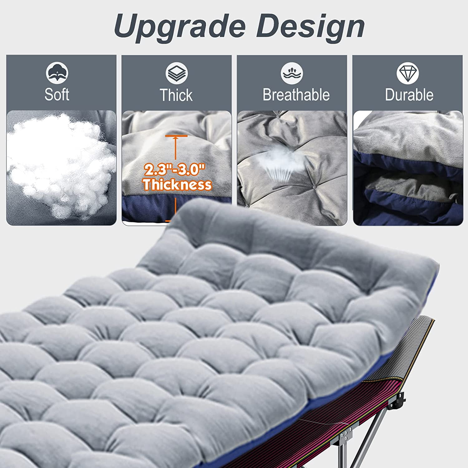 Buy ABORON Folding Camping Cot for Adults & Kids, Folding Guest Bed