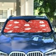 thumbnail image 4 of Yayeee Car Windshield Sun Shade Universal Fit Front Visor Protector, Red Snowman, 4 of 8