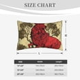 thumbnail image 4 of Pofeuu Mythical Red Stag Illustration Print Polyester Microfiber Plush Pillowcases, Super Soft and Cozy Pillow Case Covers with Envelop Closure（Pillow core not included）-16"x24", 4 of 6