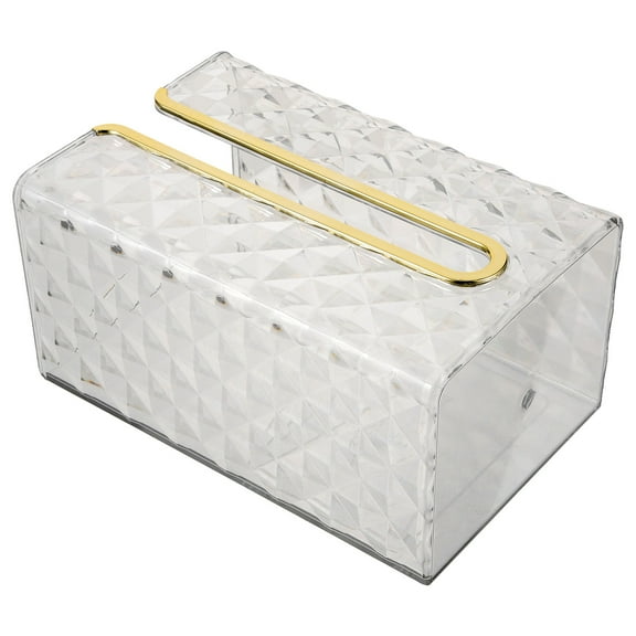 White Plastic Wall Mounted Facial Tissue Box for Storing and Fashionable Style