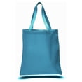thumbnail image 2 of (12 Pack) 1 Dozen - Heavy Cotton Canvas Tote Bags (Sapphire), 2 of 2