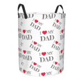 thumbnail image 2 of Fotbe I Love My Dad Laundry Basket with Handles, Waterproof Large Laundry Hamper, Wash Bag for Corner Dorm, Rolling Laundry Basket with Handles-Medium, 2 of 8