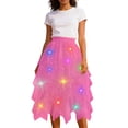 thumbnail image 3 of Women's LED Tutu Skirt Light Up Tutus Sparklly Skirts Layered Midi Tulle Ballet Dance Skirt Color Hot Pink Size S, 3 of 4