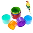 thumbnail image 4 of 8 vasos de plástico para entrenamiento de inteligencia de aves, juguete para jaula de loro y guacamayo (color aleatorio), 4 of 7