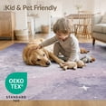 thumbnail image 4 of ODIKA 9'x12' Washable Area Rug Starry Watercolor Dreamy Galaxy Twinkling Stars Constellation Purple Flowing for Master Suite, California King, Under Bed, Non-Shedding, Easy Care, 4 of 7