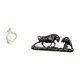 thumbnail image 5 of Escultura artística de resina de una pareja y un toro. Estatua moderna china para amantes de los animales, ideal para decorar escritorios, armarios y, 5 of 8