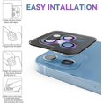 thumbnail image 4 of FYBTO Camera Lens Protector Designed for iPhone 13 Pro/13 Pro Max, Tempered Glass Film, Aluminum Alloy Lens Protective Cover, Sea Blue, 4 of 5