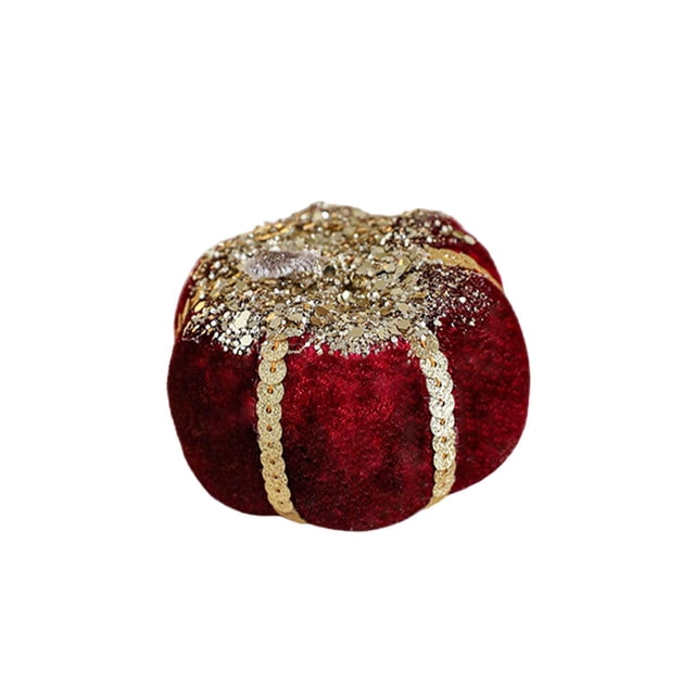 Decoración de mesa navideña Estantes festivos Mesa de ventana Figura Estatua de espuma Calabaza roja