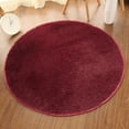 thumbnail image 2 of Alfombra redonda ADVEN antideslizante para dormitorio, sala de estar, baño, manta, cojín para silla, alfombra, ventanal, cesta, mesita de noche, color vino tinto, 2 of 8