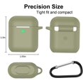 thumbnail image 4 of AirPods Case, Full Protective Silicone AirPods Accessories Cover Compatible with AirPods 1&2 Wireless and Wired Charging Case(Front LED Visible),Army Green, 4 of 8