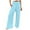 Light Blue, variant on SwiftWear Women's High-Waisted Wide Leg Linen Pants with Adjustable Drawstring Cuffs, Plus Size Relaxed Fit Bohemian Flowy Casual Pants S-3XL