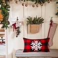 thumbnail image 5 of OEFNTAC Decorations Christmas Plaid Embroidery Pillow Cover Red Cushion Case for Bedroom Living Room Holiday Decor 11.81x19.68in Christmas Decorations, 5 of 5