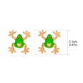 thumbnail image 5 of SmartBy 1/2 Pairs Frog-Shaped Earrings Sparking Rhinestones Inlaid Cartoon Enamel Alloy Ear Clips Jewelry Accessories, 5 of 6