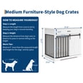 thumbnail image 3 of 37.8" W Dog Crate Furniture for Small Medium Dogs, 2-in-1 Iron-Wood Fusion Dog Cage Indoor As Side End Table, Farmhouse Dogs Kennel with Sliding Barn Doors & Drawer, 3 of 8