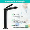 thumbnail image 5 of Aquaterior Single Handle Bathroom Vessel Sink Faucet Rv Lavatory Vanity Sink Mixer Tap Matte Black (CUPC NSF CEC), 5 of 13