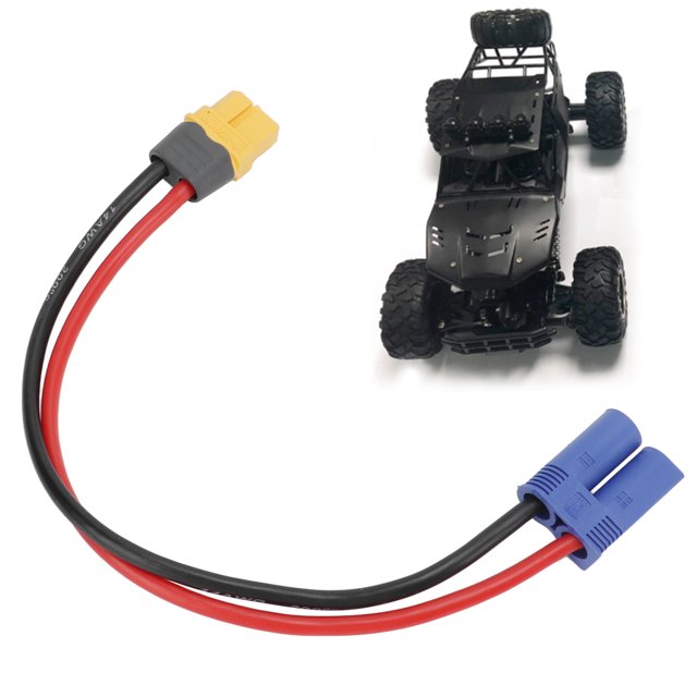 LAFGUR RC Female To EC5 Male Cable 14AWG XT60HF High Current Durability Corrosion Resistance EC5 Connector Adapter Cable,Female To EC5 Male Adapter Cable,RC Female To EC5 Male Cable