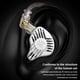 thumbnail image 2 of Auriculares Cable desmontable Auriculares con cancelación de ruido con micrófono HiFi Bolsillo Manos libres Música Auriculares Computadoras Transparente con micrófono con cable de 3,5 mm Kearding EL022595-04B, 2 of 6