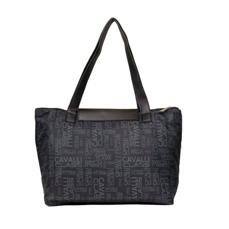 Cavalli Class Monogram store Embossed Vegan Leather Tote