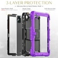 thumbnail image 3 of TECH CIRCLE Rugged Case for Lenovo Tab M11 Tablet (11") 2024 - Premium Hard Case with Screen Protector /Shoulder Strap, Shockproof Sturdy Cover with Foldable Kickstand, Protective Kids Case, Purple, 3 of 6