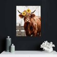 thumbnail image 4 of Nawypu Sunflower Highland Cow Wall Art: Funny Farm Animal Canvas Picture Painting, Rustic Farmhouse Artwork Decor Bathroom Decoration, Cute Brown Cattle Poster Print for Home Kitchen 16x20 inch, 4 of 4