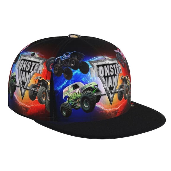 Monster Trucks-Jam Adjustable Brim Bill Baseball Cap Adjustable Snapback Hat Hip Hop Cap Dad Hat Men Women