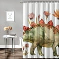 thumbnail image 2 of Awypu Waterproof Shower Curtain Dinosaur Pictures Home Bathtubs Bathroom Decoration White, 2 of 7