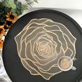 thumbnail image 3 of 6X Tapis de Repas Décoratif Rose Évidé, Tapis de Table en PVC, Résistant à l'Huile Imperméable à l'Eauw H1D3, 3 of 8